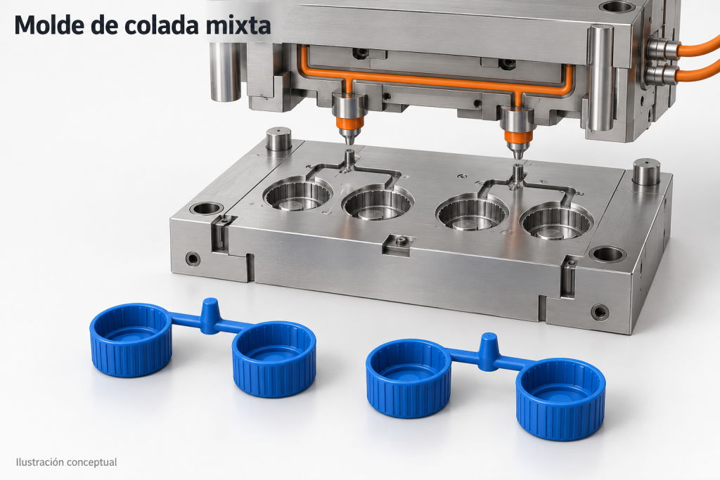 Molde de colada mixta